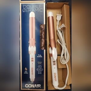 CONAIR, DOUBLE CERAMIC 1 INCH BARREL CURLER